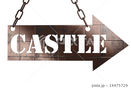 castle word on metal pointer 14475729