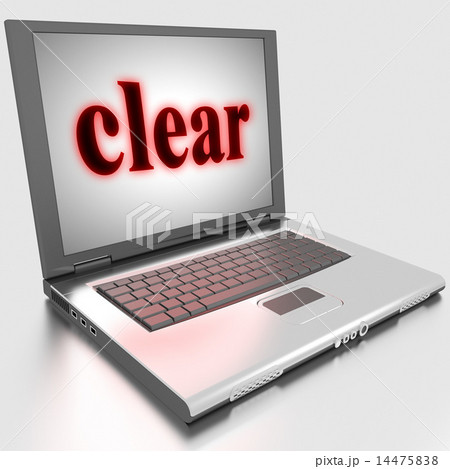 clear word on laptop 14475838
