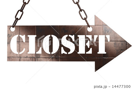 closet word on metal pointer 14477300