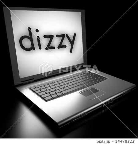 dizzy word on laptop 14478222