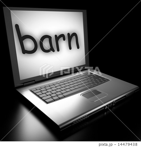 barn word on laptop barn word on laptop 14479438