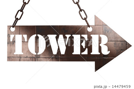 tower word on metal pointer 14479459