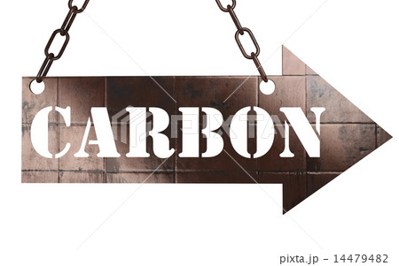 carbon word on metal pointer carbon word on metal pointer 14479482