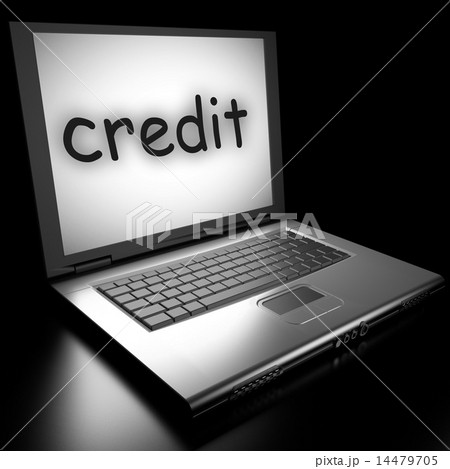 credit word on laptop credit word on laptop 14479705