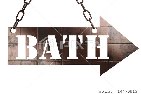 bath word on metal pointer 14479915