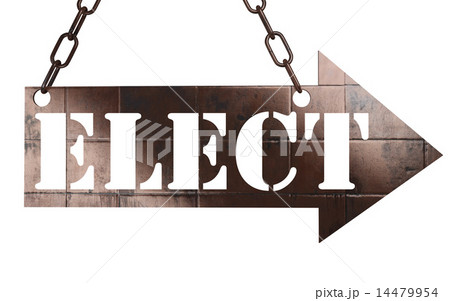 elect word on metal pointerのイラスト素材 [14479954] - PIXTA