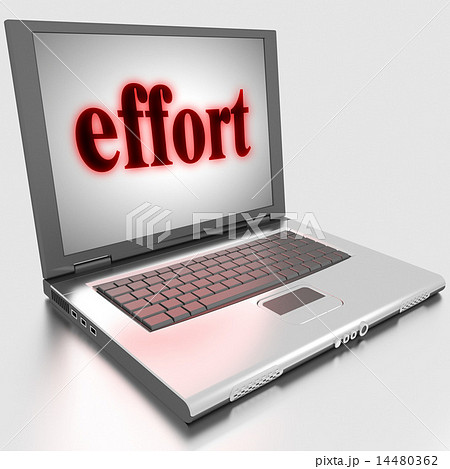 effort word on laptop 14480362