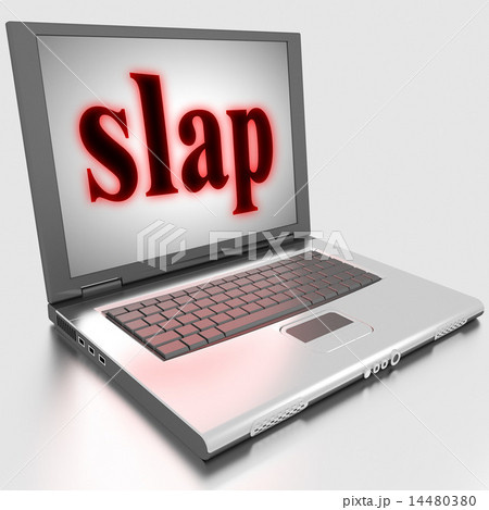 slap word on laptop slap word on laptop 14480380
