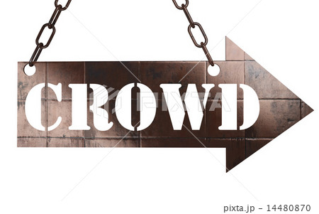 crowd word on metal pointer 14480870