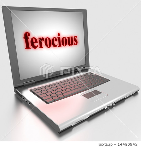 ferocious word on laptop 14480945