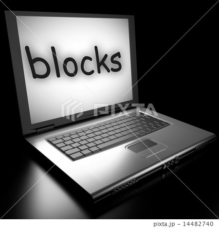 blocks word on laptop 14482740