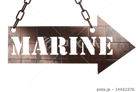 marine word on metal pointer 14482876