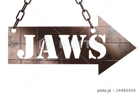 jaws word on metal pointer jaws word on metal pointer 14483420