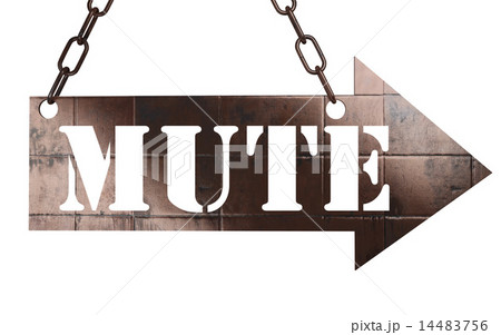 mute word on metal pointer 14483756