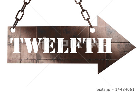 twelfth word on metal pointer 14484061