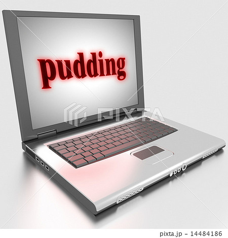 pudding word on laptop 14484186