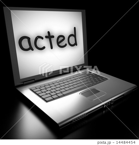 acted word on laptop 14484454