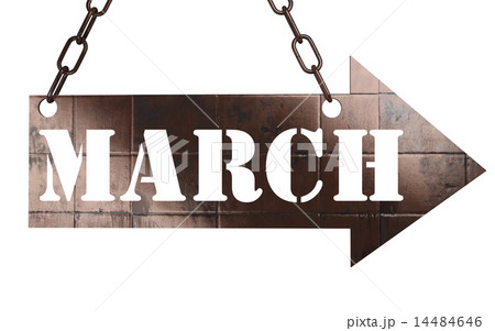 march word on metal pointer 14484646