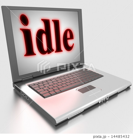 idle word on laptop 14485432