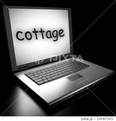 cottage word on laptop 14487545