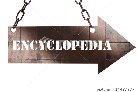 encyclopedia word on metal pointer 14487577