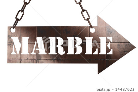 marble word on metal pointer 14487623
