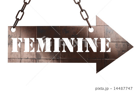 feminine word on metal pointer 14487747