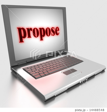 propose word on laptop 14488548