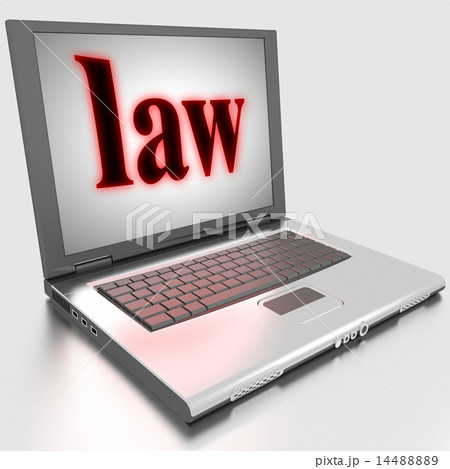 law word on laptop 14488889