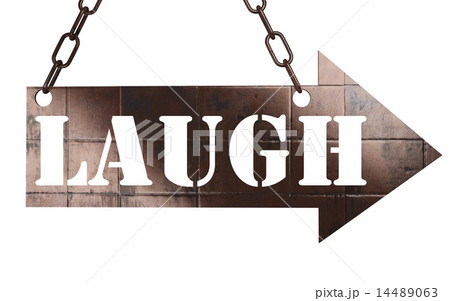 laugh word on metal pointer 14489063