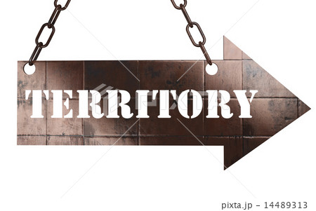 territory word on metal pointer 14489313