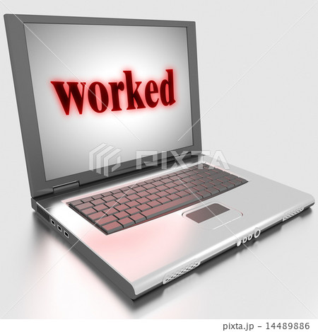 worked word on laptop 14489886