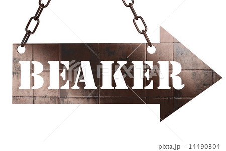 beaker word on metal pointer 14490304