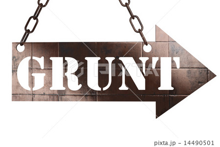 grunt word on metal pointer grunt word on metal pointer 14490501