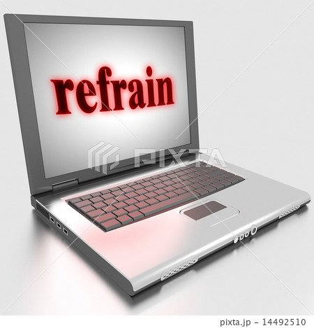 refrain word on laptopのイラスト素材 [14492510] - PIXTA