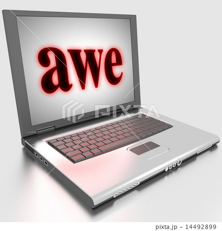 awe word on laptop 14492899