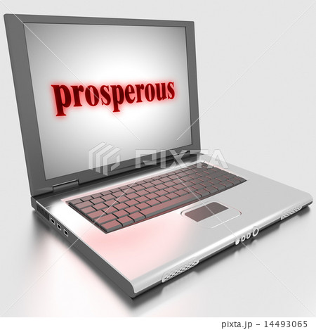 prosperous word on laptop 14493065