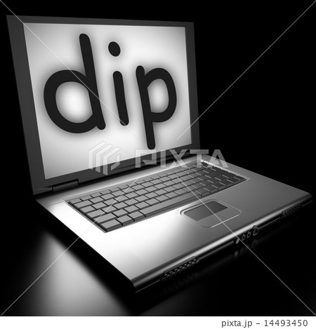 dip word on laptopのイラスト素材 [14493450] - PIXTA