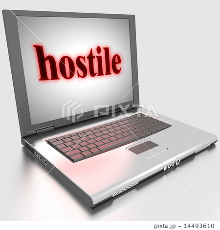 hostile word on laptop 14493610