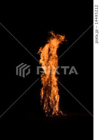 どんど焼き（茨城県取手市のあわんとり）当日３ 14495212