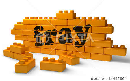 fray word on yellow brick wallのイラスト素材 [14495864] - PIXTA