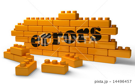 Errors Word On Yellow Brick Wallのイラスト素材