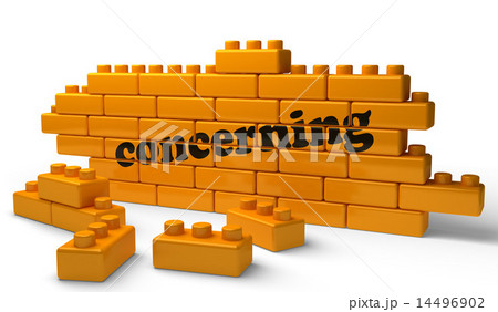 concerning word on yellow brick wall 14496902