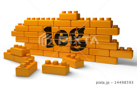 leg word on yellow brick wall 14498593
