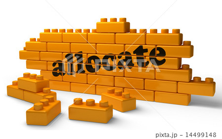 allocate word on yellow brick wall 14499148