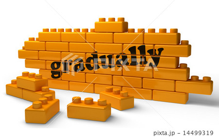 gradually word on yellow brick wall 14499319