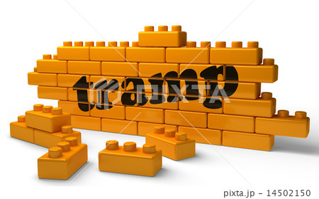 tramp word on yellow brick wall tramp word on yellow brick wall 14502150