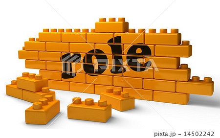role word on yellow brick wall 14502242