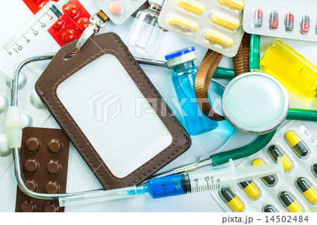 Leather name Tag with Medical frame Leather name Tag with Medical frame 14502484