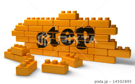 step word on yellow brick wall step word on yellow brick wall 14502895